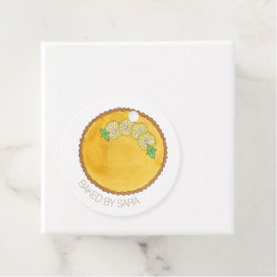 Homemade Baked By From the Kitchen Lemon Tart Pie Favour Tags