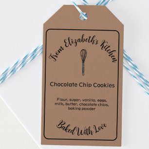 Homemade Baked Goods Whisk Kraft Paper Brown Gift Tags