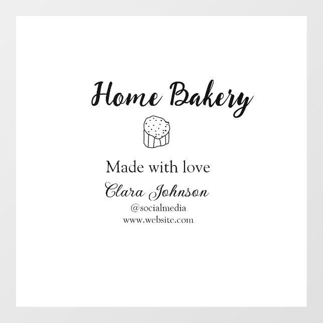 Homemade bakery add your text name custom  (Sheet)
