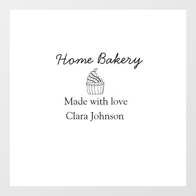 Homemade bakery add your text name custom  (Sheet)