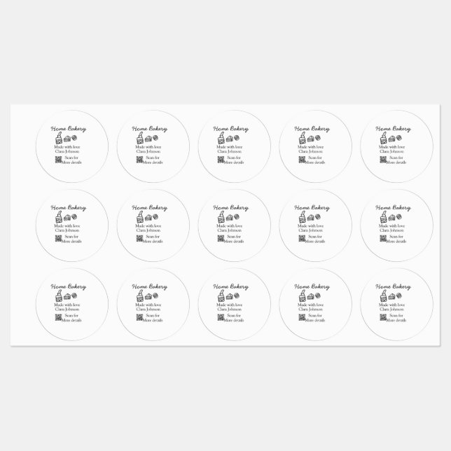 Homemade bakery add your text name custom  (Sheet)