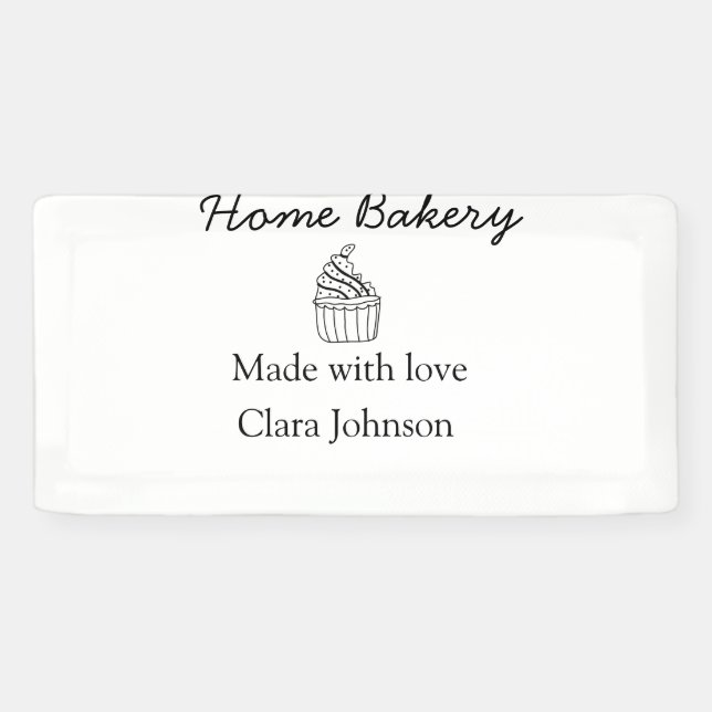 Homemade bakery add your text name custom  banner (Horizontal)