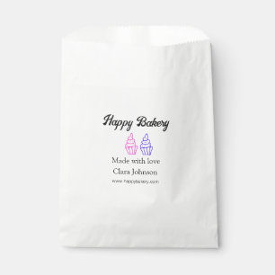 Homemade bakery add your text name custom  favour bags