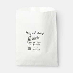 Homemade bakery add your text name custom  favour bags
