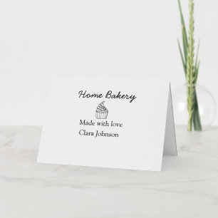 Homemade bakery add your text name custom foil holiday card