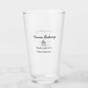 Homemade bakery add your text name custom glass