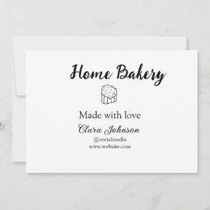 Homemade bakery add your text name custom invitation