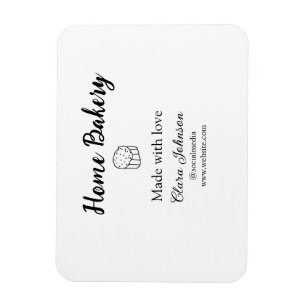 Homemade bakery add your text name custom  magnet