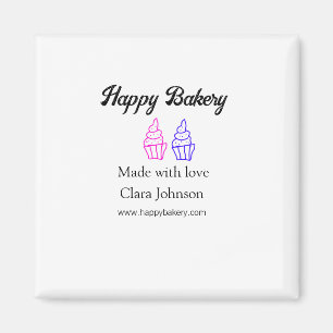 Homemade bakery add your text name custom magnet