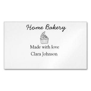Homemade bakery add your text name custom  magnetic business card