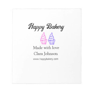 Homemade bakery add your text name custom  notepad