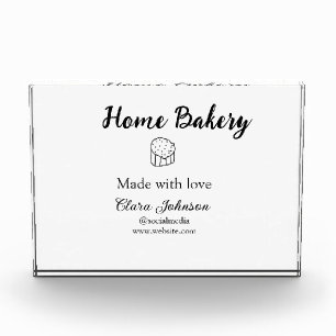 Homemade bakery add your text name custom  photo block