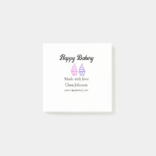 Homemade bakery add your text name custom post-it notes