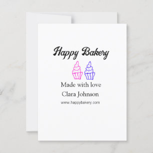 Homemade bakery add your text name custom  postcard