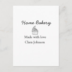 Homemade bakery add your text name custom postcard
