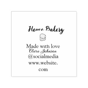 Homemade bakery add your text name custom self-inking stamp