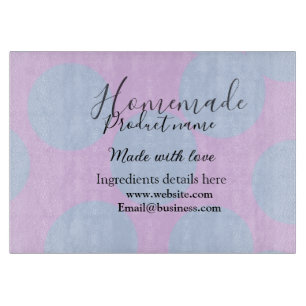 Homemade bakery made with love add text website cutting board