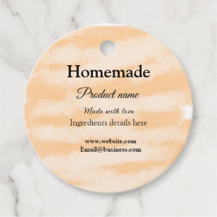 Homemade bakery made with love add text website favour tags