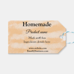 Homemade bakery made with love add text website gift tags