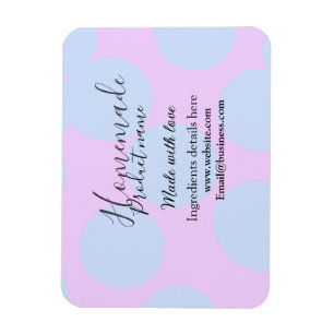 Homemade bakery made with love add text website magnet