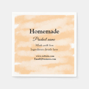 Homemade bakery made with love add text website napkin