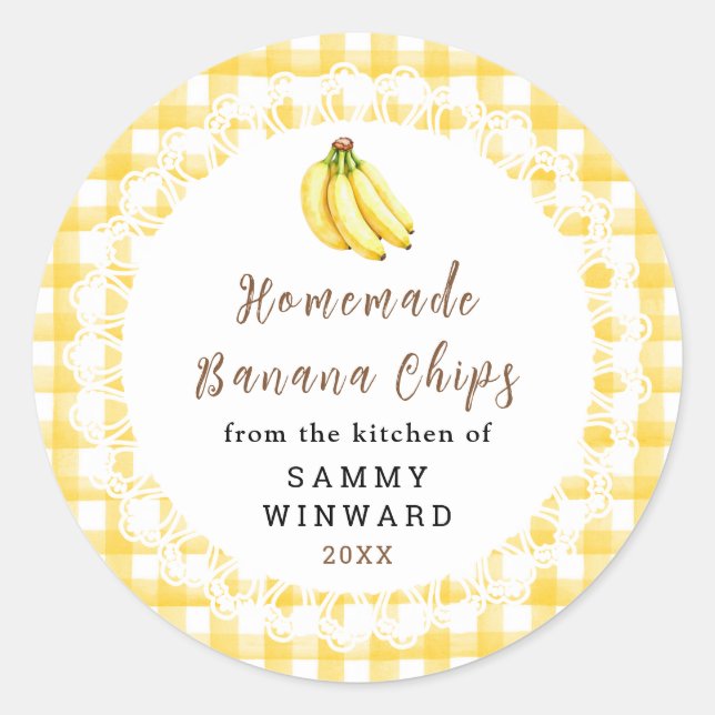 Homemade Banana Chip Label (Front)