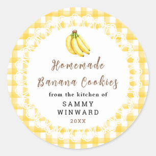 Homemade Banana Cookies Label