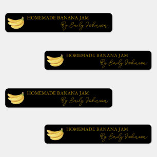 Homemade Banana Jam Thin Label