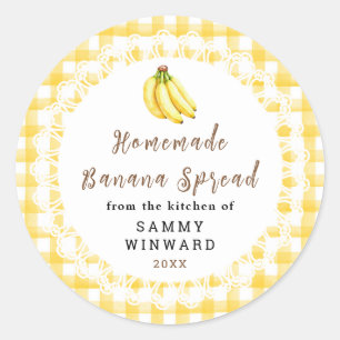 Homemade Banana Spread Jar Label