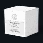 Homemade Bath & Body Packaging | Black & White Favour Box<br><div class="desc">For your handmade and homemade sugar scrubs, lotions, creams, body butters, and soaps, customise this box to accommodate your recipe. Fully customisable, so it can be used for any scent or flavour -- and not just bath and body gifts. We've created these black and white gift boxes so they may...</div>