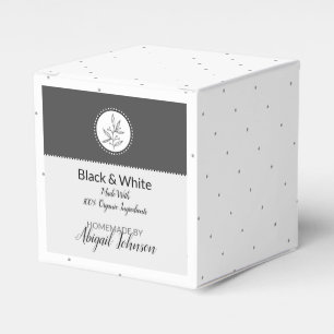 Homemade Bath & Body Packaging   Black & White Favour Box