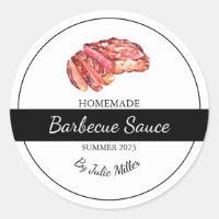 Homemade Beef Barbecue Sauce BBQ Label