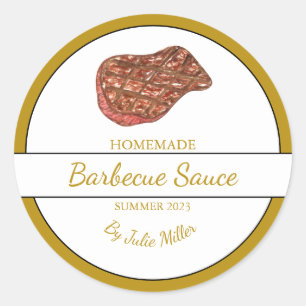 Homemade Beef Barbecue Sauce BBQ Label