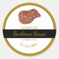Homemade Beef Barbecue Sauce BBQ Label