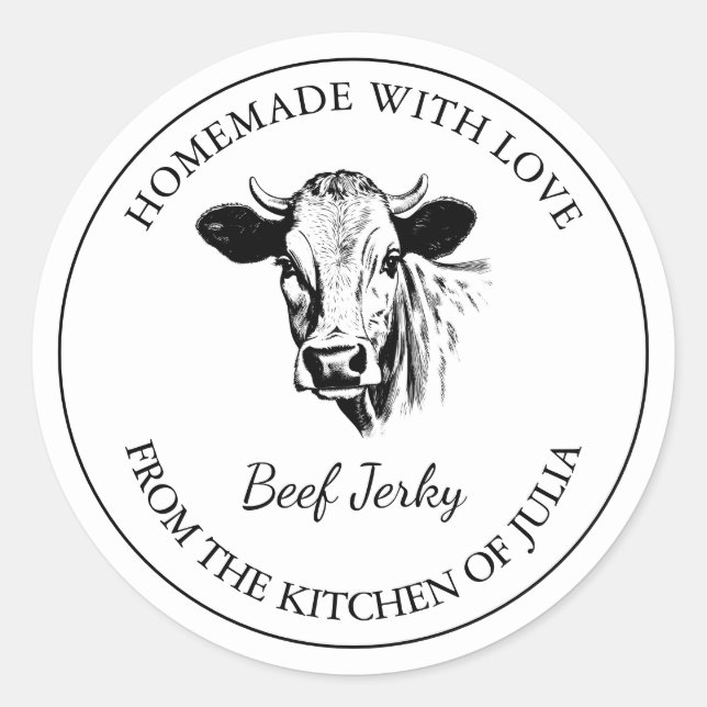 Homemade Beef Jerky Label (Front)