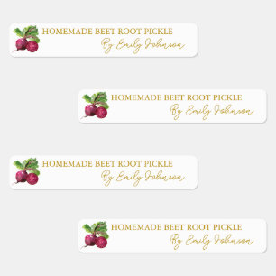 Homemade Beet Root Pickle Thin Label