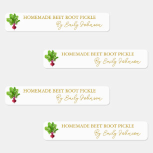Homemade Beet Root Pickle Thin Label