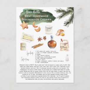 Homemade Bizcochitos Recipe Holiday Postcard