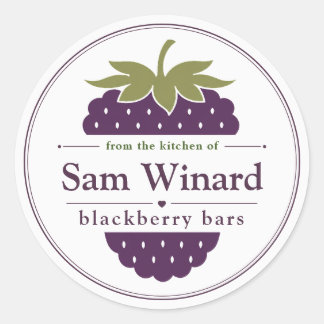Homemade Blackberry Bars Kitchen Label