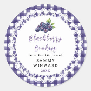 Homemade Blackberry Cookies Label