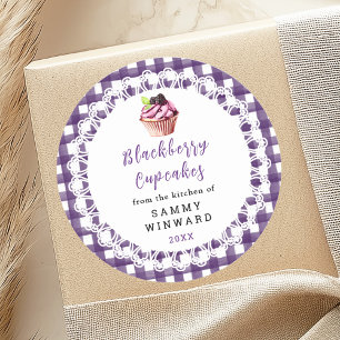 Homemade Blackberry Cupcakes Food Label