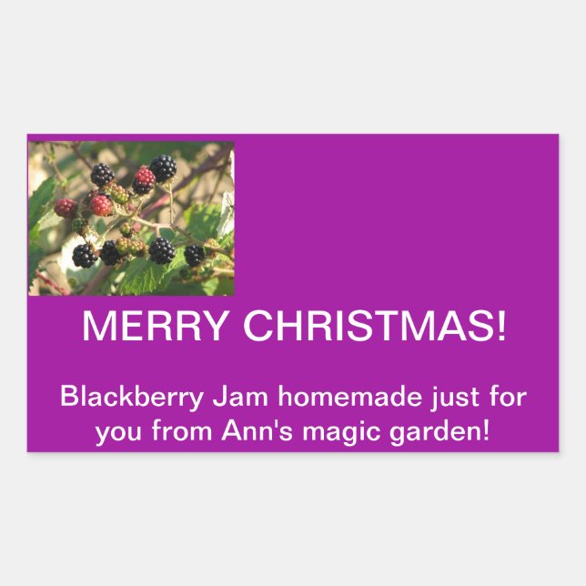 Homemade Blackberry Jam label (Front)