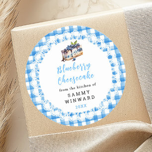 Homemade Blueberry Cheesecake Food Label