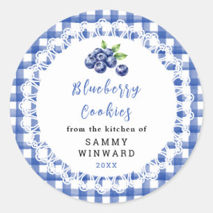 Homemade Blueberry Cookies Label