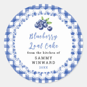 Homemade Blueberry Loaf Cake Label