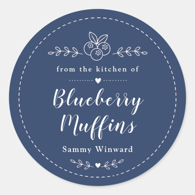 Homemade Blueberry Muffins Label (Front)