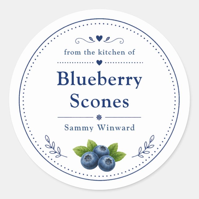 Homemade Blueberry Scones Label (Front)