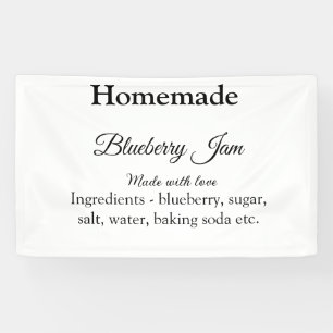 Homemade blueberry y jam made with love add text banner
