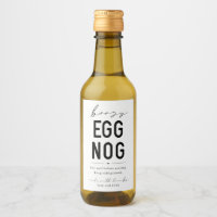 Homemade Boozy Eggnog Bottle Label