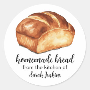 Homemade Bread Baked Sourdough Classic Round Sticker